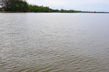 Güzel bir göl, güney Tayland 'da güzel bir gökyüzü