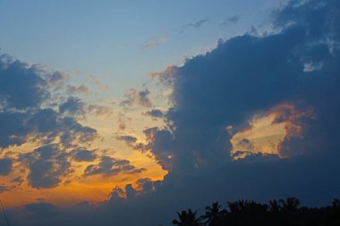 Renkli gökyüzü ve güzel sabah gökyüzü