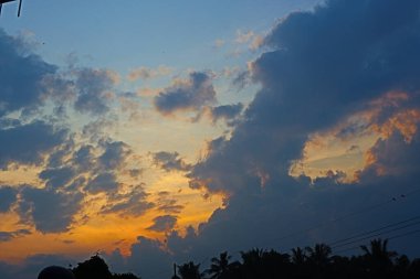 Renkli gökyüzü ve güzel sabah gökyüzü