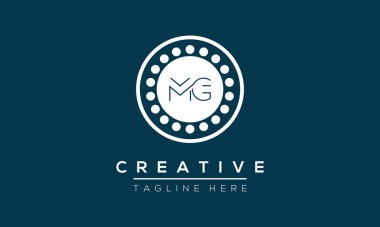 Modern Typography Vector Şablonu 'na sahip ilk MG Harf Logosu. Yaratıcı Harf MG logosu .
