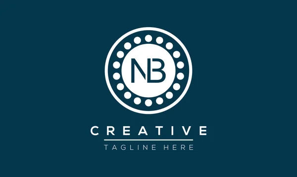 Modern Typography Vector Şablonu 'na sahip NB Harf Logosu. Yaratıcı Harf NB logosu .