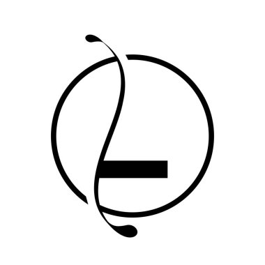 İlk L logosu tasarım vektör şablonu. Soyut Harf L logo tasarımı