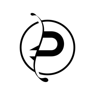 P logosu tasarım vektör şablonu. Soyut Harf P logosu tasarımı