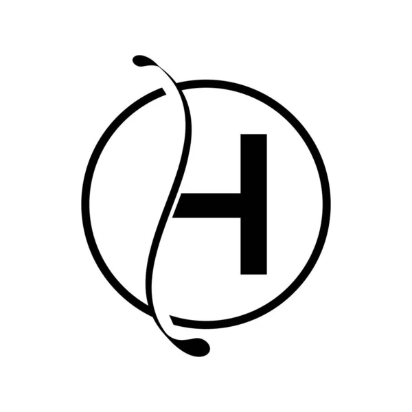 初始H标志设计向量模板 摘要字母H标志设计 — 图库矢量图片