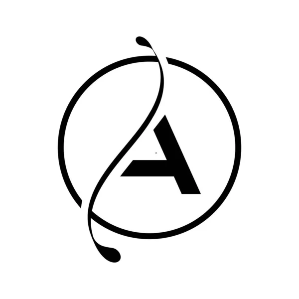 Inicial Una Plantilla Vectores Diseño Logotipo Letra Abstracta Diseño Logotipo — Archivo Imágenes Vectoriales