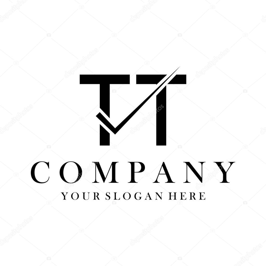 TT Letter Logo Design Template Vector. Creative initials letter TT logo concept.