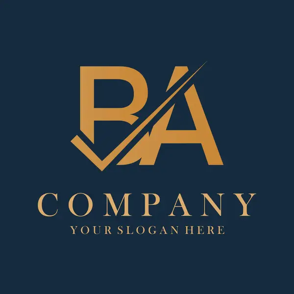 BA Harfi Logo Tasarım Şablonu Vektörü. Yaratıcı baş harfler BA logo kavramı.