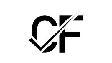 CF Harf Logo Tasarım Şablonu Vektörü. Yaratıcı baş harfler CF logo kavramı.