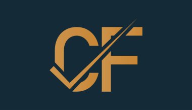 CF Harf Logo Tasarım Şablonu Vektörü. Yaratıcı baş harfler CF logo kavramı.