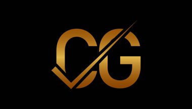 CG Harf Logo Tasarım Şablonu Vektörü. Yaratıcı harf CG logo kavramı.