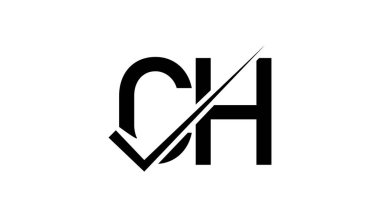 CH Harfi Logo Tasarım Şablonu Vektörü. Yaratıcı baş harfler CH logo kavramı.