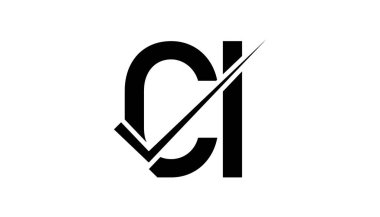 CI Harf Logo Tasarımı Şablon Vektörü. Yaratıcı baş harfler CI logo kavramı.