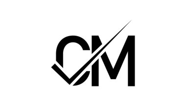 CM Harf Logo Tasarım Şablonu Vektörü. Yaratıcı baş harfler CM logo kavramı.
