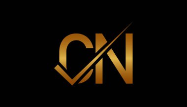 CN Harf Logo Tasarımı Şablon Vektörü. Yaratıcı harf CN logo kavramı.