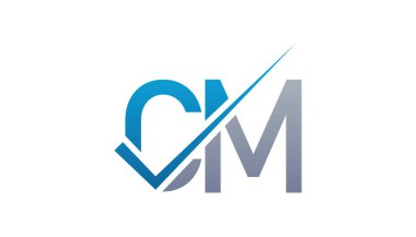 CM Harf Logo Tasarım Şablonu Vektörü. Yaratıcı baş harfler CM logo kavramı.