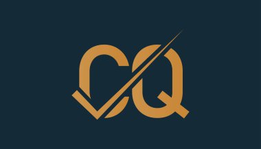 CQ Harf Logo Tasarım Şablonu Vektörü. Yaratıcı harf CQ logo kavramı.