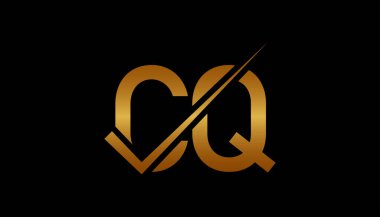 CQ Harf Logo Tasarım Şablonu Vektörü. Yaratıcı harf CQ logo kavramı.