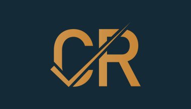 CR Harf Logo Tasarım Şablonu Vektörü. Yaratıcı harf CR logo kavramı.
