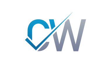 CW Harf Logo Tasarım Şablonu Vektörü. Yaratıcı baş harfler CW logo kavramı.