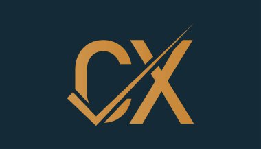 CX Harf Logo Tasarım Şablonu Vektörü. Yaratıcı harf CX logo kavramı.