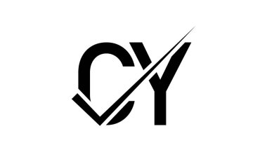 CY Harf Logo Tasarım Şablonu Vektörü. Yaratıcı baş harfler CY logo kavramı.