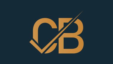 CB Harf Logo Tasarım Şablonu Vektörü. Yaratıcı baş harfler CB logo kavramı.