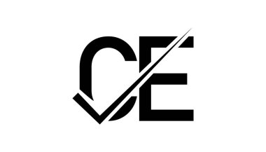 CE Letter Logo Tasarım Şablonu Vektörü. Yaratıcı baş harfler CE logo kavramı.