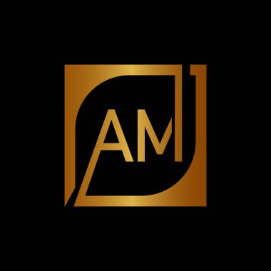 AM Logo Tasarım Şablonu Arkaplan Vektörü.