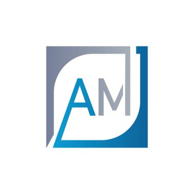 AM Logo Tasarım Şablonu Arkaplan Vektörü.
