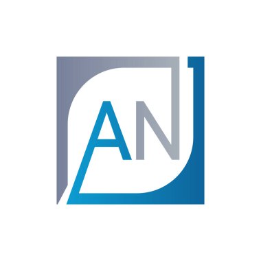 Kare Arkaplan ile Bir Logo Tasarım Şablonu Vektörü.