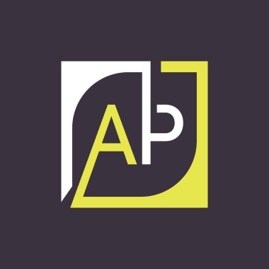 AP Logo Tasarım Şablonu Arkaplan Vektörü.