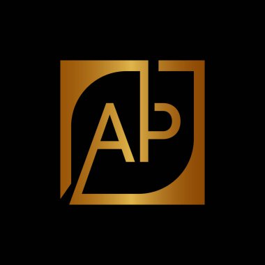 AP Logo Tasarım Şablonu Arkaplan Vektörü.