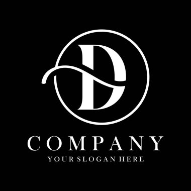 Lüks D Logo Tasarımı. D Harfi Tasarım Vektörü.