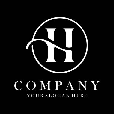 Lüks H Logosu Tasarımı. H Harfi Tasarım Vektörü.