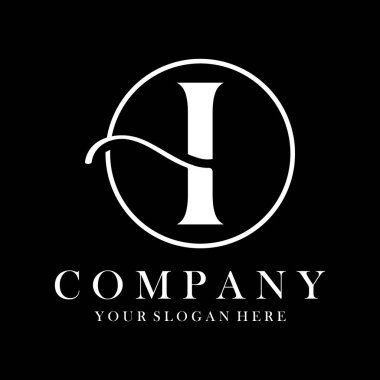 Lüks Logo Tasarımı. I Harf Tasarım Vektörü.
