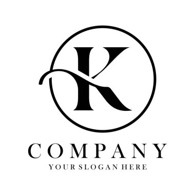 Lüks K Logo Tasarımı. K Harfi Tasarım Vektörü.