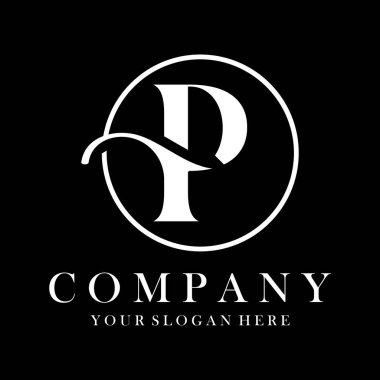 Lüks P Logo Tasarımı. P Harf Tasarım Vektörü.
