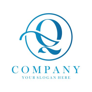 Lüks Q Logo Tasarımı. Q Harfi Tasarım Vektörü.