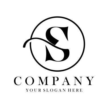 Lüks S Logo Tasarımı. S Harfi Tasarım Vektörü.