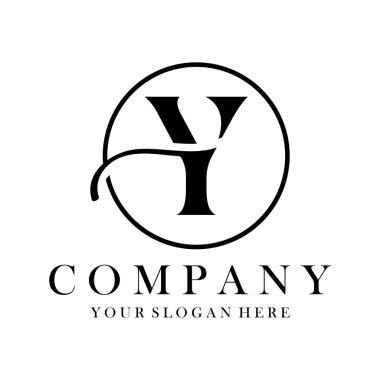 Lüks Y Logosu Tasarımı. Y Harfi Tasarım Vektörü.