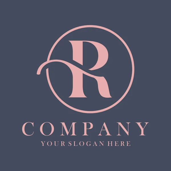 Lüks R Logo Tasarımı. R Harfi Tasarım Vektörü.