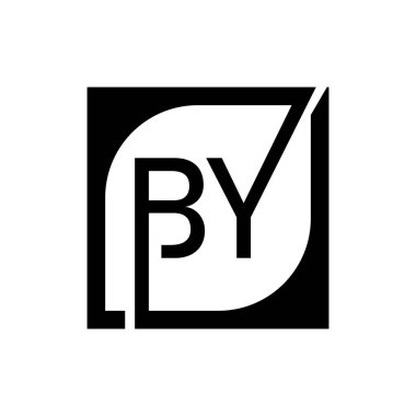 Kare Arkaplan ile Logo Tasarım Şablonu Vektörü.