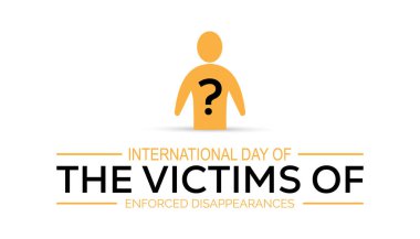 Zorunlu kaybolma kurbanlarının uluslararası günü her yıl August.banner tasarım şablonunda Vektör illüstrasyon arka plan tasarımı.