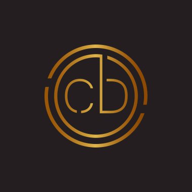 Lüks harf CD logo tasarımı. Kraliyet prim harfi CD logo tasarım vektör şablonu