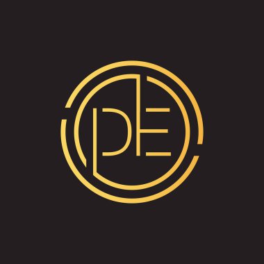 Lüks DE logo tasarımı. Kraliyet premium harfi DE logo tasarım vektör şablonu