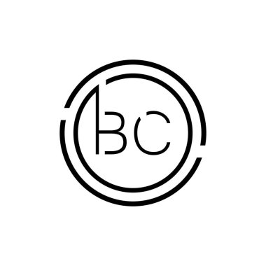 Lüks harf BC logo tasarımı. Kraliyet premium harfi BC logo tasarım vektör şablonu
