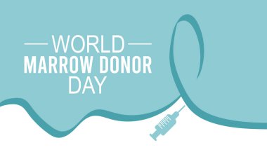 Dünya iliği bağış günü her yıl Eylül ayında gözlemlenir. Tatil konsepti arka planı, pankart, pankart, pankart tasarımı, Vektör illüstrasyon arka plan tasarımı.