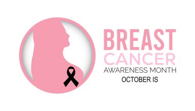 BREAST CANCER AVARENESS AYI her yıl Ekim ayında gözlemlenmektedir. Tatil konsepti arka planı, pankart, pankart, pankart tasarımı Vektör illüstrasyon arka plan tasarımı.
