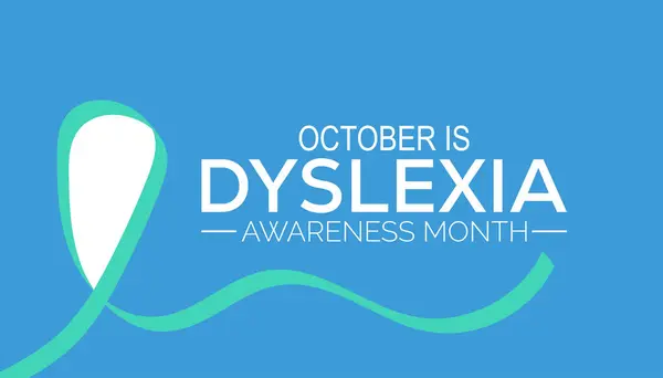 stock vector Dyslexia Awareness Month is observed every year on October.Holiday concept background, placard, banner design template Vector illustration background design.