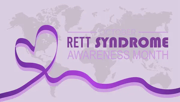 stock vector Rett Syndrome Awareness Month is observed every year on October. Medical Healthcare Awareness concept. background, placard, banner template Vector illustration design.